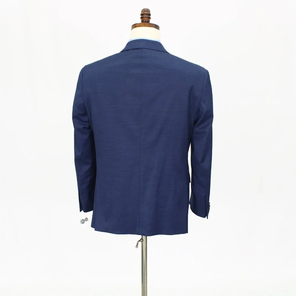 Kenneth Cole 40S Blue Solid 2-Button Sport Coat Blazer Jacket T713